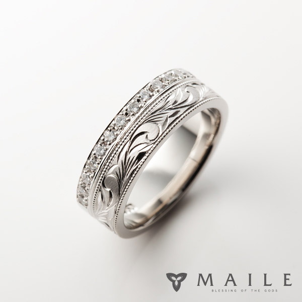 マイレ　ハワイアンジュエリーの結婚指輪　オーダーメイド例10　エタニティリング